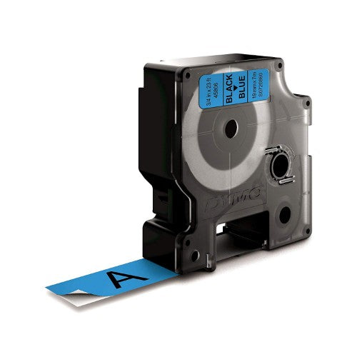 Dymo 45806/S0720860 DirectLabel-etikettes black on blue 19mm x 7m for Dymo D1 6-19mm/24mm/400 Duo