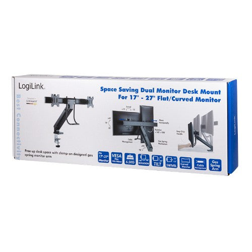LogiLink BP0102 monitor mount / stand 68.6 cm (27") Desk Black