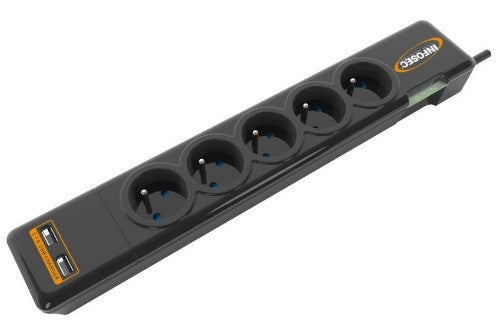 Infosec S5 USB NEO Black 5 AC outlet(s) 230 V 1.5 m