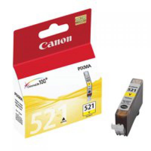 Canon 2936B001/CLI-521Y Ink cartridge yellow, 477 pages ISO/IEC 24711 205 Photos 9ml for Canon Pixma IP 3600/MP 980