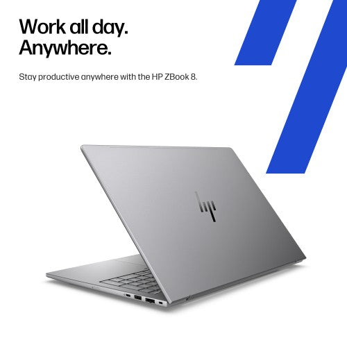HP ZBook 8 G1i Intel Core Ultra 7 255H Mobile workstation 35.6 cm (14") WUXGA 32 GB DDR5-SDRAM 1 TB SSD NVIDIA RTX 500 Ada Wi-Fi 7 (802.11be) Windows 11 Pro AI Workstation, AI PC Silver