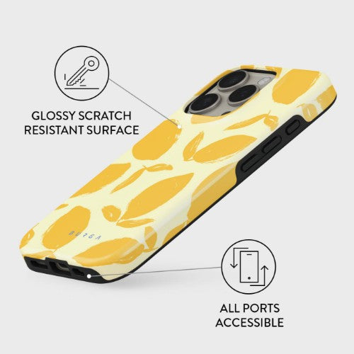 BURGA Lemon Tart mobile phone case 15.5 cm (6.1") Cover Yellow, White