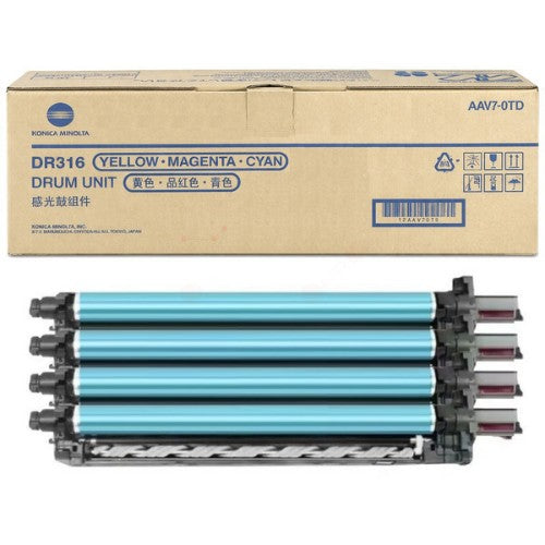 Konica Minolta AAV70TD/DR-316C Drum kit color, 105K pages for KM Bizhub C 250 i