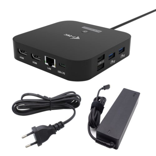 i-tec USB-C Dual HDMI Docking Station with Power Delivery 100 W + Universal Charger 100W
