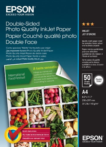 Epson Double-Sided Photo Quality Inkjet Paper - A4 - 50 Sheets
