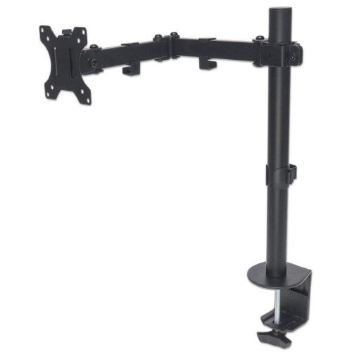 Manhattan Desk Mount for TV & Monitors (Full Motion), For screens 13" to 27", Clamp fitting to desk, VESA compatibility: 75x75mm and 100x100mm - check the dimensions of the four mounting holes on back of screen to ensure it fits, Max 8kg, Bracket, Lifetim