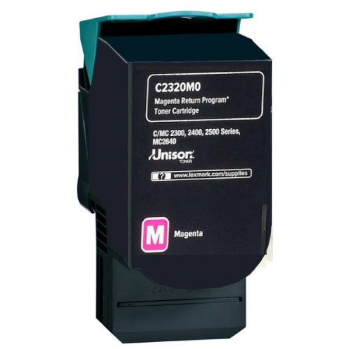 Lexmark C232HM0 Toner-kit magenta return program, 2.3K pages ISO/IEC 19752 for Lexmark C 2325/2425/2535