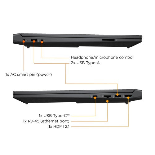 HP Victus Gaming 15-fb3008na AMD Ryzen™ 7 7445H Laptop 39.6 cm (15.6") Full HD 16 GB DDR5-SDRAM 512 GB SSD NVIDIA GeForce RTX 3050 Wi-Fi 6 (802.11ax) Windows 11 Home Black