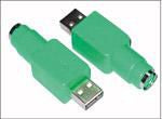 Microconnect USBAPS2F cable gender changer USB PS/2 Green