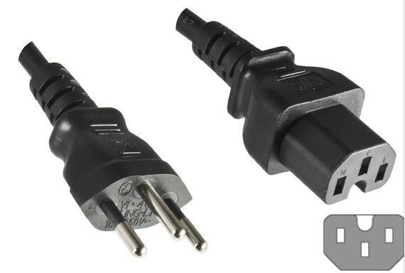 Microconnect PE160518 power cable Black 1.8 m C15 coupler