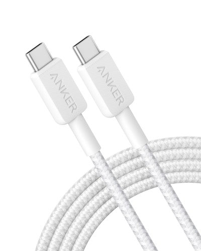 Anker Braided USB-C to USB-C Charging Cable 1.8 m, White