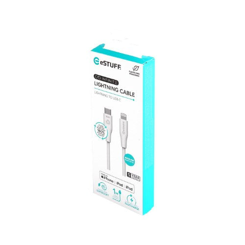 eSTUFF ES602170 lightning cable 1 m White