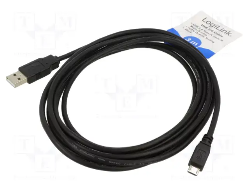 LogiLink 3m USB A-USB Micro B USB cable USB 2.0 Micro-USB B Black