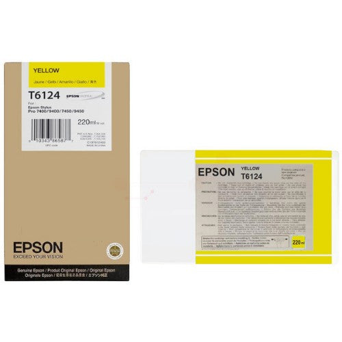 Epson C13T612400/T6124 Ink cartridge yellow 220ml for Epson Stylus Pro 7400/7450