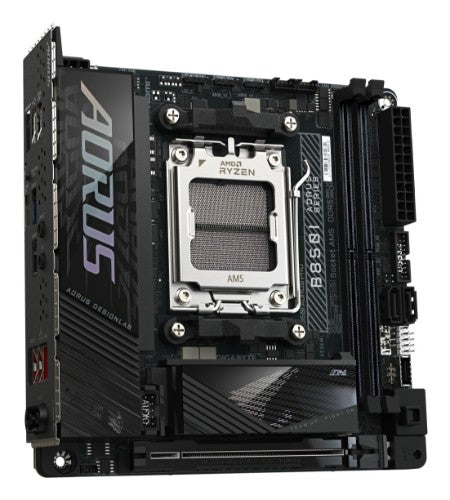 GIGABYTE B850I AORUS PRO Motherboard - AMD Ryzen 9000 Series CPUs, 8+2+1 Phases Digital VRM, up to 8400MHz DDR5 (OC), 1xPCIe 5.0 + 1xPCIe 4.0 M.2, 2.5LAN, WIFI 7, USB 3.2 Gen 2