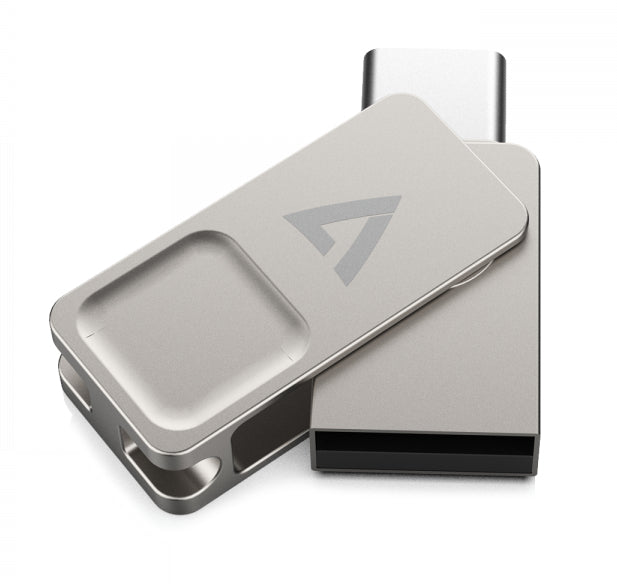 V7 VF3128GTC USB flash drive 128 GB USB Type-A / USB Type-C 3.2 Gen 1 (3.1 Gen 1) Silver