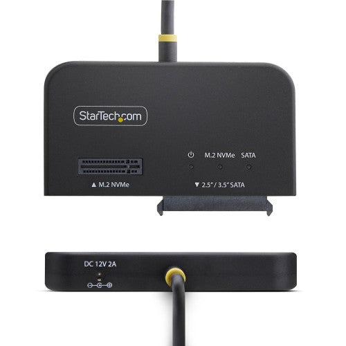 StarTech.com USB-C/USB-A to M.2 NVMe and 2.5in/3.5in SATA Adapter, 10Gbps, Tool-Free External SSD Hard Drive Reader, B+M/M-Key