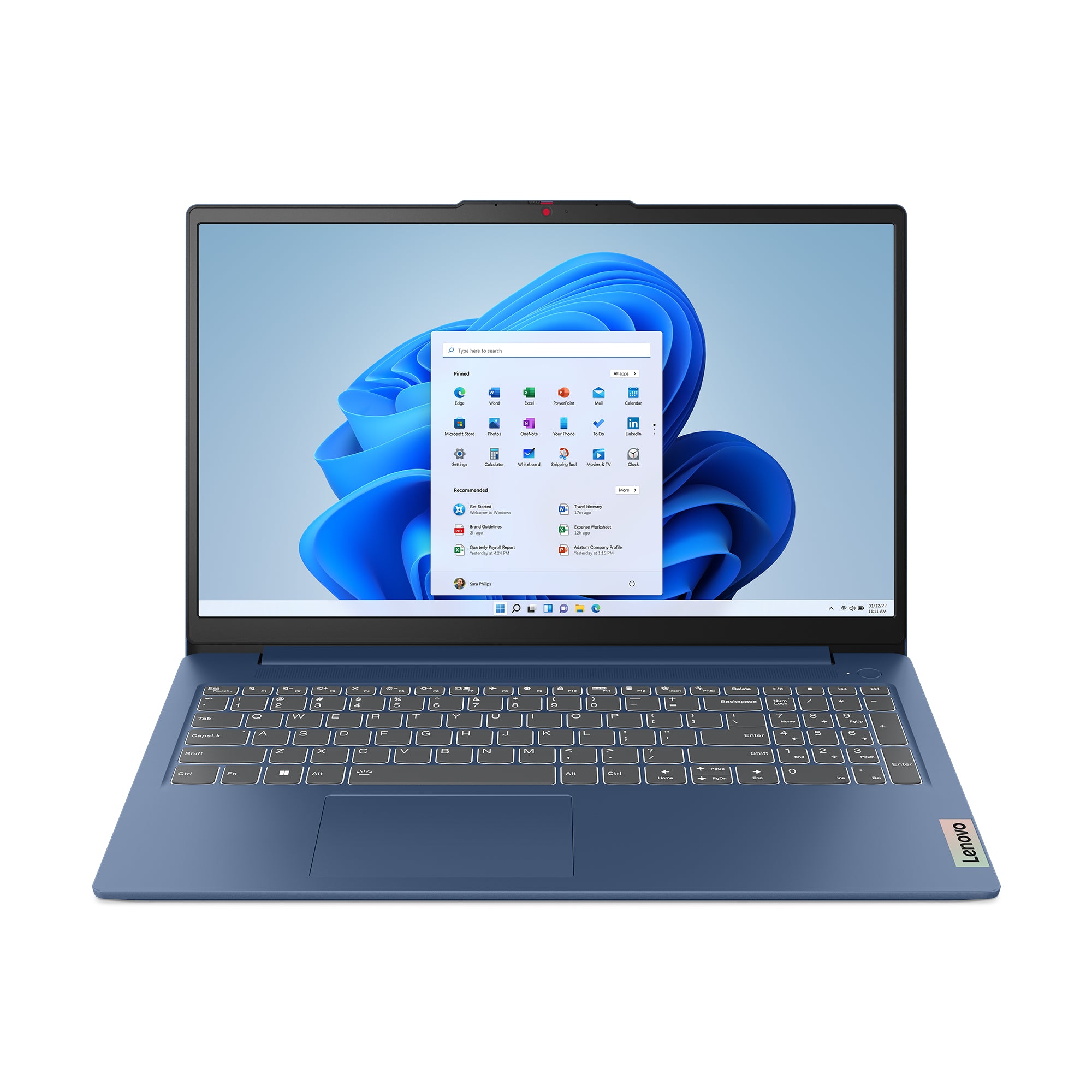 Lenovo IdeaPad Slim 3 15IAH8 Intel® Core™ i5 i5-12450H Laptop 39.6 cm (15.6") Full HD 8 GB LPDDR5-SDRAM 512 GB SSD Wi-Fi 5 (802.11ac) Windows 11 Home Blue