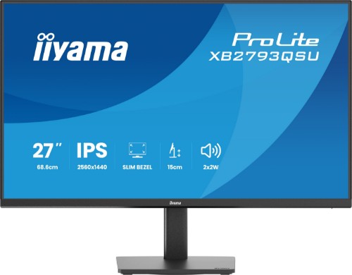 iiyama ProLite XB2793QSU-B1 computer monitor 68.6 cm (27") 2560 x 1440 pixels Quad HD LED Black