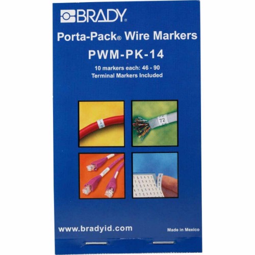 Brady PWM-PK-14 cable marker Black, White Vinyl