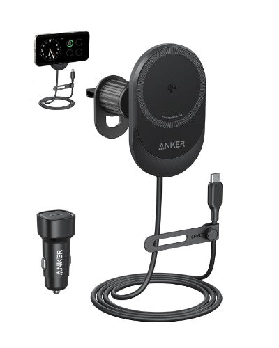Anker B2932111 mobile device charger Smartphone Black Cigar lighter Wireless charging Fast charging Auto
