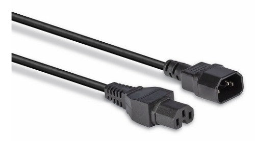 Lindy 2m IEC C14 to IEC C15 'Hot Condition' Power Cable, Black