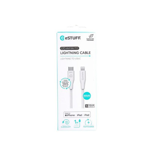 eSTUFF ES602170 lightning cable 1 m White