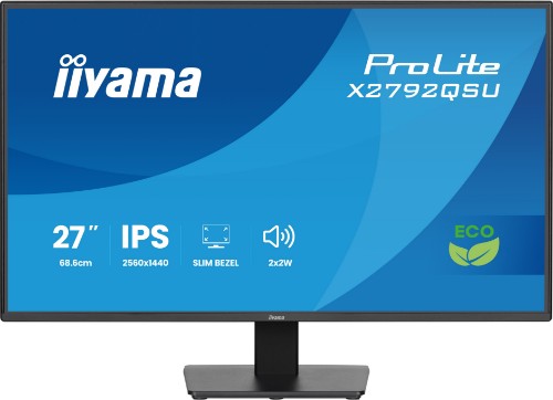 iiyama ProLite 27” IPS QHD panel with 4-side slim bezel and B energy class