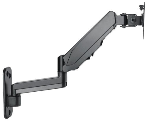 Manhattan Wall Mount for TV & Monitors (Spring Arm 3 pivots), For screens 17" to 32", VESA compatability: 75x75mm and 100x100mm - check the dimensions of the four mounting holes on back of screen to ensure it fits, Max 8kg, Black, Bracket, Lifetime Warran
