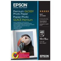 Epson Premium Glossy Photo Paper - 10x15cm - 40 Sheets