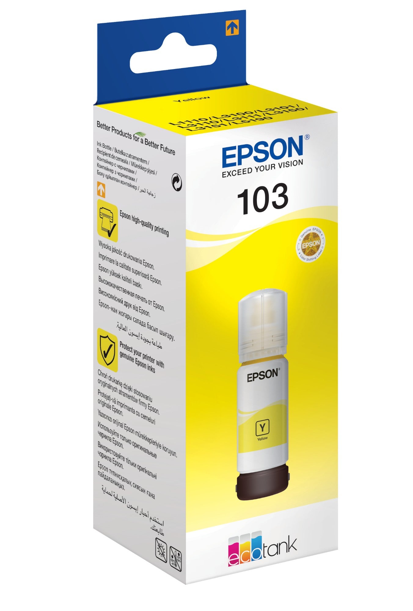 Epson C13T00S44A/103 Ink bottle yellow, 4.5K pages 70ml for Epson L 1110