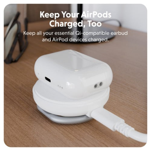 Targus HJ3310WHGL mobile device charger Headphones, Smartphone, Smartwatch White USB Wireless charging Fast charging Indoor