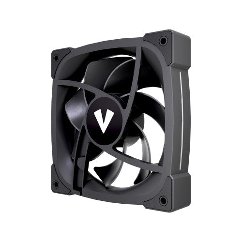 VIDA Stealth 120mm ARGB PWM Case Fan, Hydraulic Bearing, Outer Ring Lighting, 600-1500 RPM, Black Computer case 12 cm 80 pc(s)