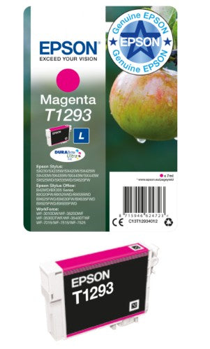 Epson C13T12934012/T1293 Ink cartridge magenta, 330 pages ISO/IEC 19752 7ml for Epson Stylus BX 320/SX 235 W/SX 420/SX 525/WF 3500