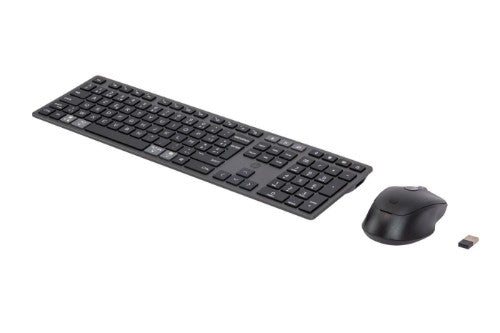 HP 720 Multi-Device Rechargeable Wireless and Mouse Combo keyboard Mouse included Home USB + Bluetooth AZERTY Belgian Black