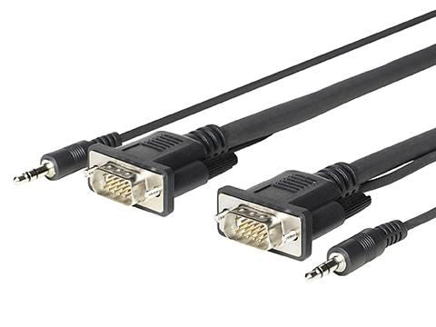 Vivolink PROVGAMCS1.8 video cable adapter 1.8 m VGA (D-Sub) + 3.5mm Black