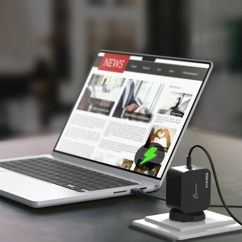 j5create JUP1565DCF3A-FN 67W GaN PD USB-C® Mini Charger with 3 Types of DC Connector - UK