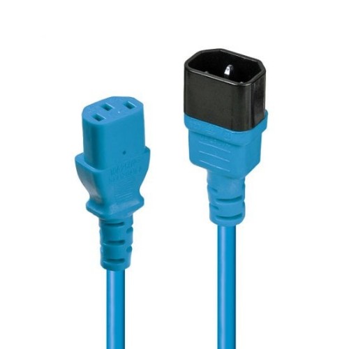 Lindy 0.5m C14 to C13 Extension Cable, blue,