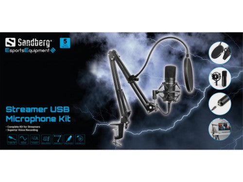 Sandberg Streamer USB Microphone Kit