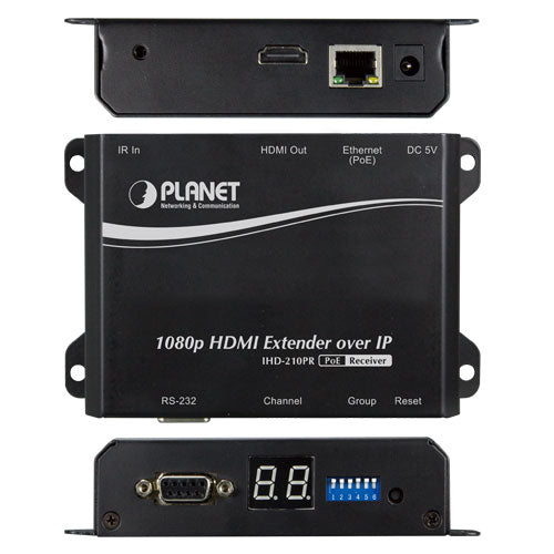 PLANET IHD-210PR AV extender AV receiver Black