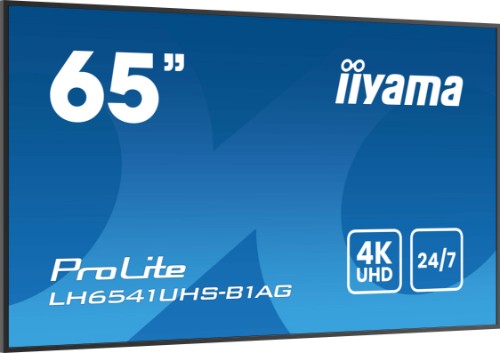 iiyama 65" Professional Digital Signage Display with 4K UHD resolution and 24/7 operating time