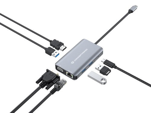 Conceptronic DONN21G laptop dock/port replicator Wired USB 3.2 Gen 1 (3.1 Gen 1) Type-C Grey