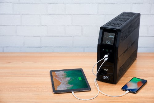 APC Back-UPS Pro, 1600VA/960W, Tower, 230V, 8x IEC C13 outlets, Sine Wave, AVR, USB Type A + C ports, LCD, User Replaceable Battery
