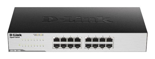 D-Link GO-SW-16G Unmanaged L2 Gigabit Ethernet (10/100/1000) 1U Black