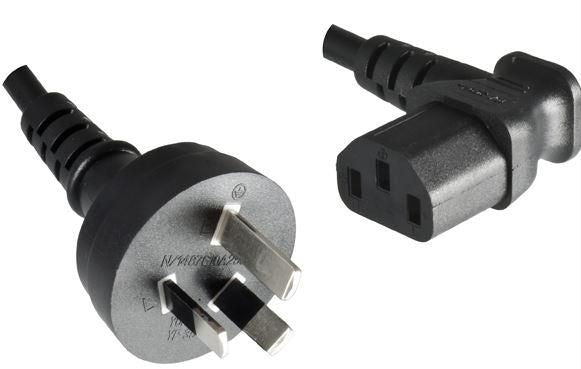 Microconnect PE010418AUSTRALIA-A power cable Black 1.8 m Power plug type I C13 coupler