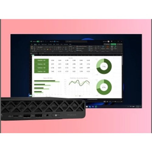 HP ProDesk 4 Mini G1i AI Wolf Pro Security Edition Intel Core Ultra 5 225T 24 GB DDR5-SDRAM 1 TB SSD Windows 11 Pro Mini PC AI PC Black