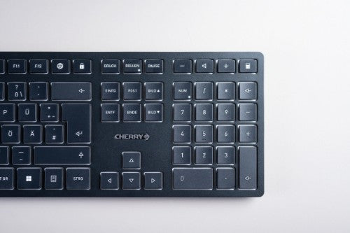 CHERRY KW 9100 SLIM keyboard Universal RF Wireless + Bluetooth QWERTZ Swiss Black