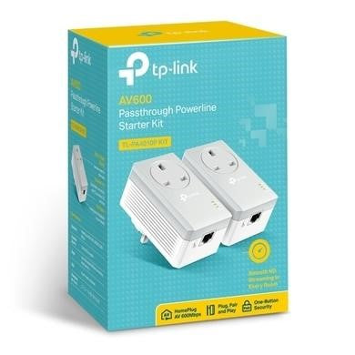 TP-Link Passthrough Powerline 600 Starter Kit, 1 Port