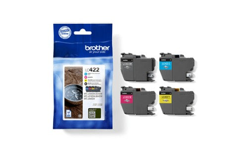 Brother LC-422VALDR Ink cartridge multi pack Bk,C,M,Y Blister, 4x550 pages Pack=4 for Brother MFC-J 5340