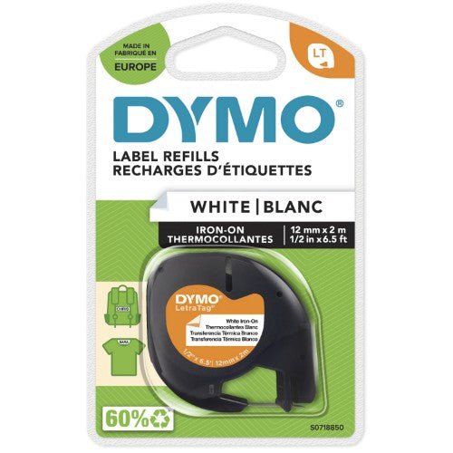 Dymo 18769/S0718850 DirectLabel-etikettes Iron-on 12mm x 2m for Dymo LetraTag